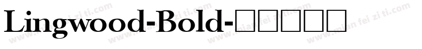 Lingwood-Bold字体转换