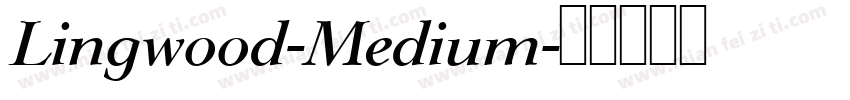 Lingwood-Medium字体转换