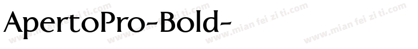 ApertoPro-Bold字体转换