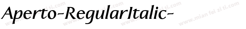 Aperto-RegularItalic字体转换