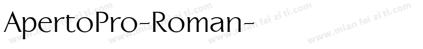 ApertoPro-Roman字体转换