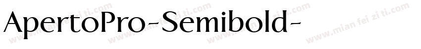ApertoPro-Semibold字体转换
