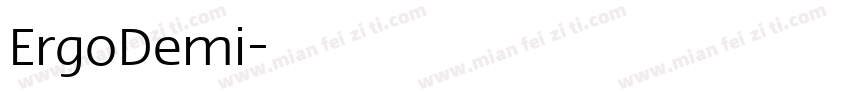 ErgoDemi字体转换