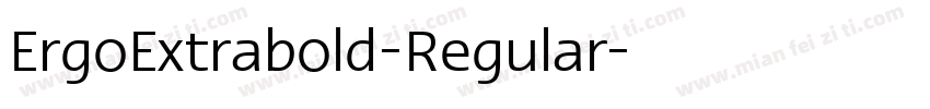 ErgoExtrabold-Regular字体转换