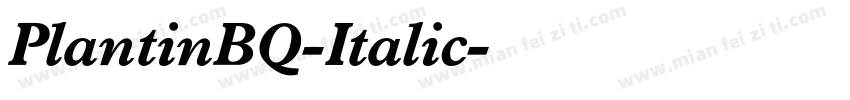PlantinBQ-Italic字体转换