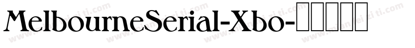 MelbourneSerial-Xbo字体转换