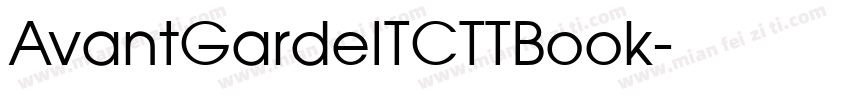 AvantGardeITCTTBook字体转换