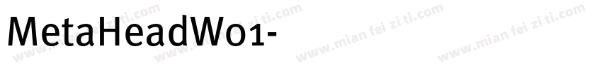 MetaHeadW01字体转换