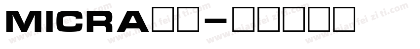 micra粗体字体转换