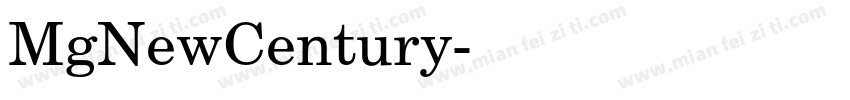 MgNewCentury字体转换