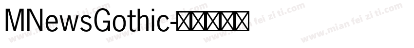 MNewsGothic字体转换
