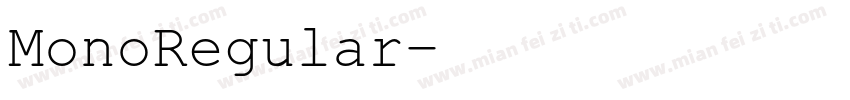 MonoRegular字体转换