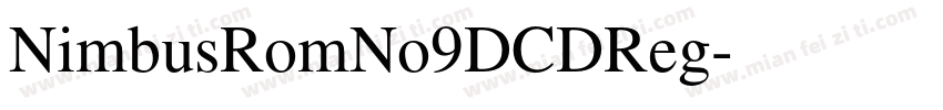 NimbusRomNo9DCDReg字体转换