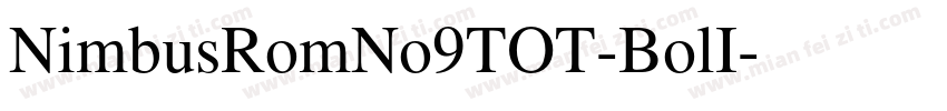 NimbusRomNo9TOT-BolI字体转换