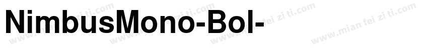 NimbusMono-Bol字体转换