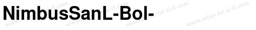 NimbusSanL-Bol字体转换