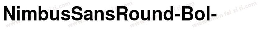 NimbusSansRound-Bol字体转换
