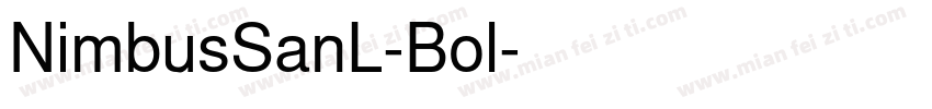 NimbusSanL-Bol字体转换