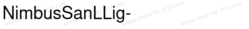 NimbusSanLLig字体转换