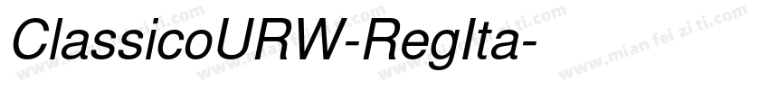 ClassicoURW-RegIta字体转换