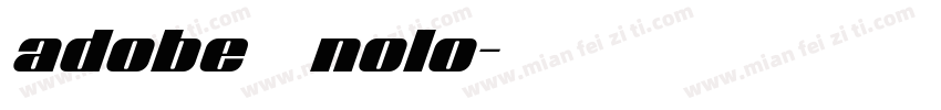 adobe宋体nolo字体转换