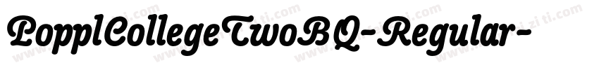 PopplCollegeTwoBQ-Regular字体转换