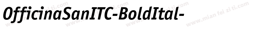 OfficinaSanITC-BoldItal字体转换