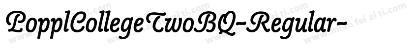 PopplCollegeTwoBQ-Regular字体转换