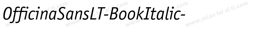OfficinaSansLT-BookItalic字体转换