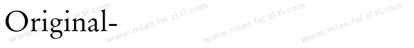 Original字体转换
