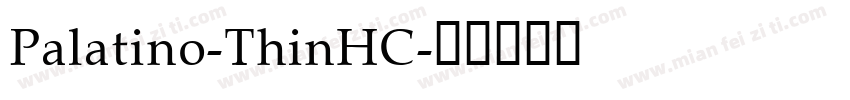 Palatino-ThinHC字体转换