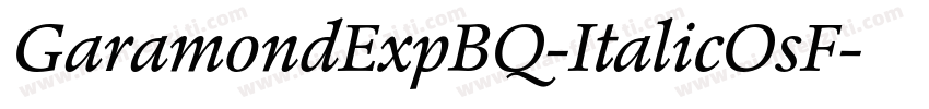 GaramondExpBQ-ItalicOsF字体转换