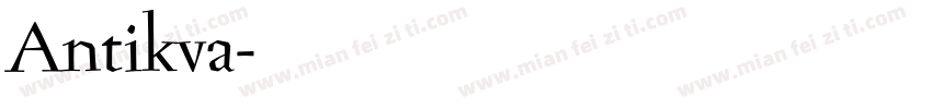 Antikva字体转换