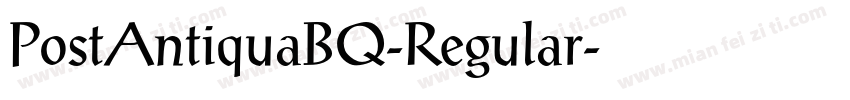 PostAntiquaBQ-Regular字体转换