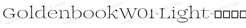 GoldenbookW01-Light字体转换