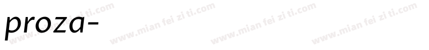 proza字体转换