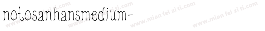 notosanhansmedium字体转换