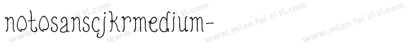notosanscjkrmedium字体转换