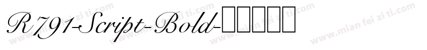 R791-Script-Bold字体转换