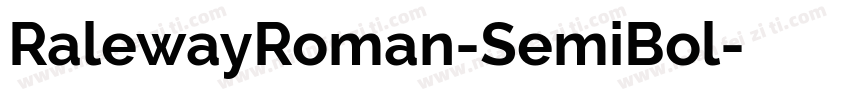 RalewayRoman-SemiBol字体转换