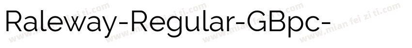 Raleway-Regular-GBpc字体转换