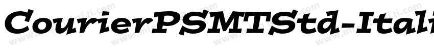 CourierPSMTStd-Italic字体转换