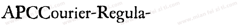 APCCourier-Regula字体转换