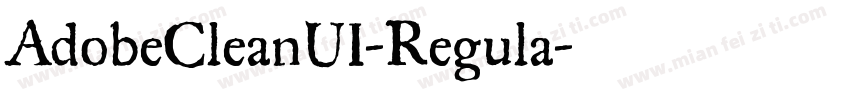AdobeCleanUI-Regula字体转换