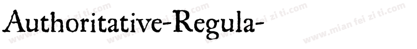 Authoritative-Regula字体转换