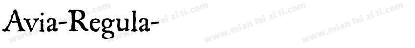 Avia-Regula字体转换