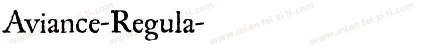 Aviance-Regula字体转换
