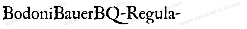 BodoniBauerBQ-Regula字体转换