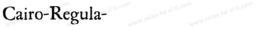 Cairo-Regula字体转换