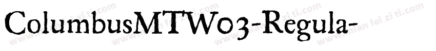 ColumbusMTW03-Regula字体转换
